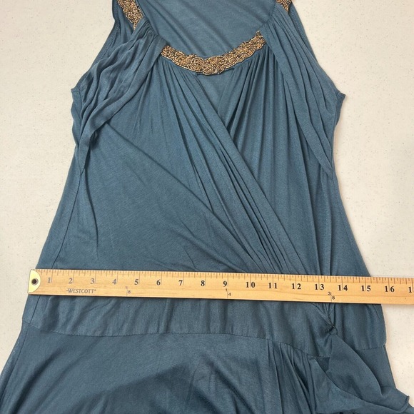 Maje Women Stunning Ruby Dress Sleeveless Scoop Neck Navy Blue Size 3 - Picture 10 of 11